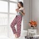 thumbnail image 5 of Balery Hearts And Lines Pantalones de pijama para mujer, pijamas ultraligeros, pantalones de estar por casa-Large, 5 of 6