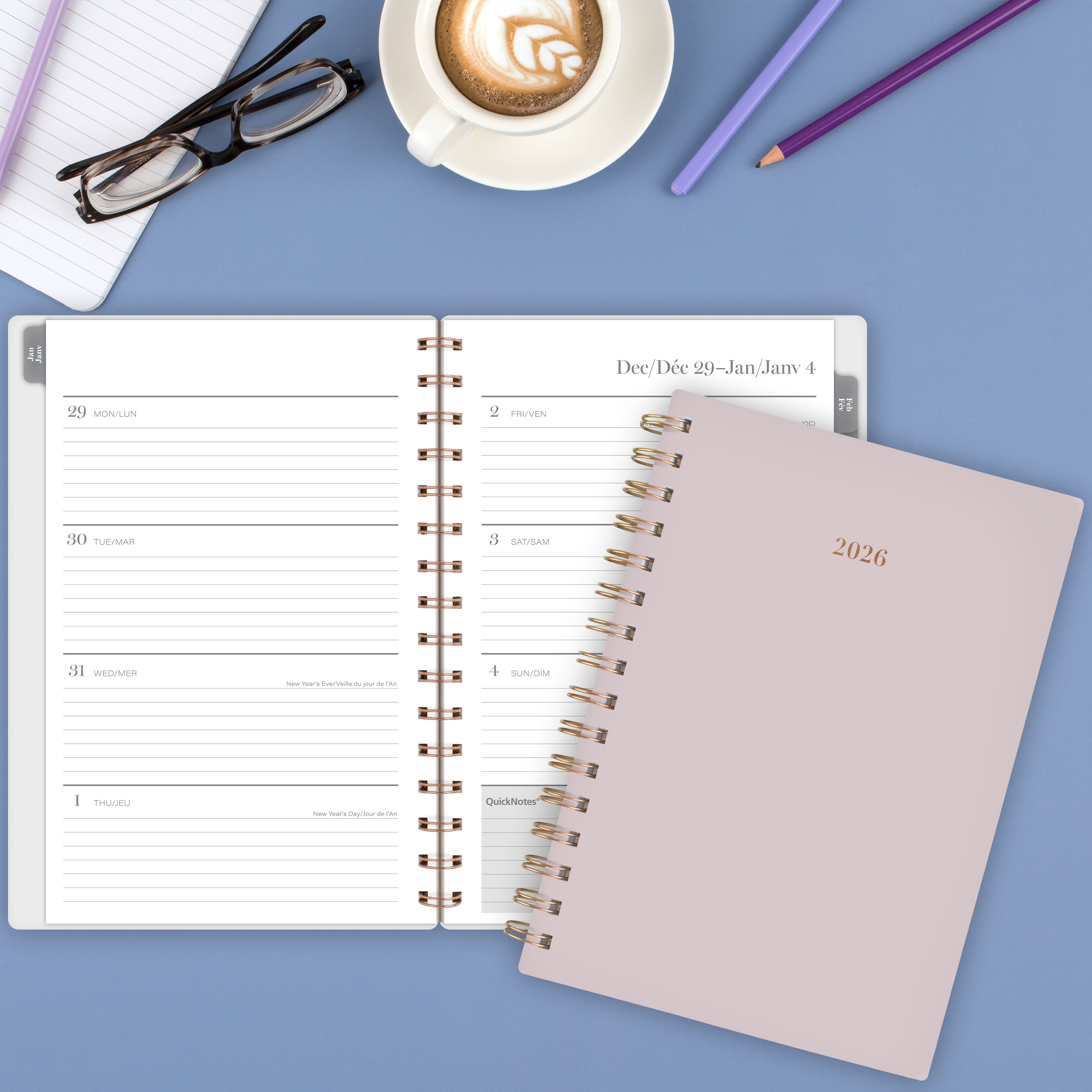 Agenda hebdomadaire Cambridge® Transcendent Pink 2026 Agenda