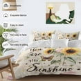 thumbnail image 5 of You Are My Sunshine Duvet Cover Set Queen Size Sunflower Flowers Bee Farm Soft Lightweight Comforter Covers 4 Piece Bedding Set with 1 Duvet Cover 1 Bed Sheet & 2 Pillow Shams, 5 of 8