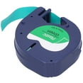 thumbnail image 2 of Label Tape Replacement for DYMO LETRATAG Machine Ribbon DIY Print Accessories12mm x 4meterBlack Letter on Green 91204, 2 of 8
