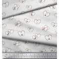 thumbnail image 3 of Soimoi Red polyester Crepe Fabric Fashion Accessories & Heart Print Fabric by Yard 52 Inch Wide, 3 of 3