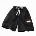 thumbnail image 3 of NOLDARES Toddler Boys Athletic Basketball Shorts Baby Boy Soccer Shorts Summer Clothes for Holiday(Black,4-5 Years), 3 of 5