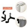 thumbnail image 2 of SHCKE Curtain Rod Hooks Curtain Rod Brackets Curtain Rod Holders Valance Support Holders Curtain Rod Wall bracket Black Set of 4(2 Pairs), 2 of 6