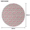 thumbnail image 6 of Pink Strawberry Plants Fruit Green Pattern Round Tablecloth 60"x60",Wrinkle Wipeable Table Cloth for Kitchen Dining Room Picnic Patio Party, 6 of 6