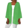 thumbnail image 1 of Timegard Cardigan à Manches 3/4 pour Femmes, Manteaux Légers à devant Ouvert, Automne, Décontracté, Coupe Ample, Vestes Fines, 1 of 5