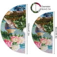 thumbnail image 4 of FMSHPON Flowers Birds Xmas Christmas Tree Skirt Stand Mat for Holiday Party Decoration Indoor Outdoor 36 inches, 4 of 6