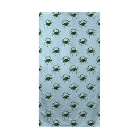 Betsy Drake BT004M Female Blue Crab Border Beach Towel