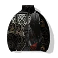 thumbnail image 5 of Abrigos de invierno para hombre cómodos y cálidos con estampado de guerrero elegante Novedades en abrigos y chaquetas Abrigo de invierno informal y versátil para hombre, 5 of 5