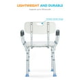 Oasisspace Heavy Duty Shower Chair with Back Adjustable Medical