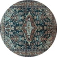 thumbnail image 1 of Ahgly Company Indoor Round Persian Light Blue Traditional Area Rugs, 7' Round, 1 of 4