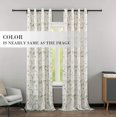 thumbnail image 6 of VOGOL Vines Embroidered Faux Linen Grommet Curtains, Light Filtering Window Treatment for Farmhouse, W52"xL96", Grass Green, 2 Panels, 6 of 6