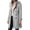 Gray, variant on Women's Wool Blend Overcoat Hooded Double Breasted Long Sleeve Mid Length Lapel Collar Jacket Dressy Elegant Fall Winter Outerwear with Pockets Khaki
