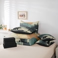 thumbnail image 6 of Manfei Teens Adults Animal Bear Bedding Comforter Set 7 Pieces,Moutain Jungle Full Bedding Set Lightweight,Woodland Wildlife Fitted Sheet Flat Sheet,Lightweight Room Decor,Reversible, 6 of 8