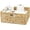 Natural1, variant on Jumbo Wicker Basket, Rectangular Wicker Baskets for Storage, Water Hyacinth Extra Large Storage Baskets, Shelf Basket with Built-in Handles
