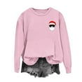 thumbnail image 6 of Enjoytime Womens Sweatshirts Cute Printed Crewneck Long Sleeve Pullover Tops Christmas Vacation Casual Sweatshirt Pink XL, 6 of 6
