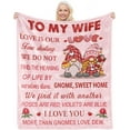 thumbnail image 2 of Gift for Wife, Valentines Day Gifts for Her Women Wife, Valentines Day Gnome, Birthday Gifts for Wife from Husband, to My Wife Mother''s Day Christmas Blanket Presents for Women (60x50in), 2 of 6