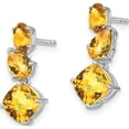 thumbnail image 2 of 14K White Gold Citrine Dangle Earrings (Width 8.2) (Length 19.5) - Jbsp, 2 of 5