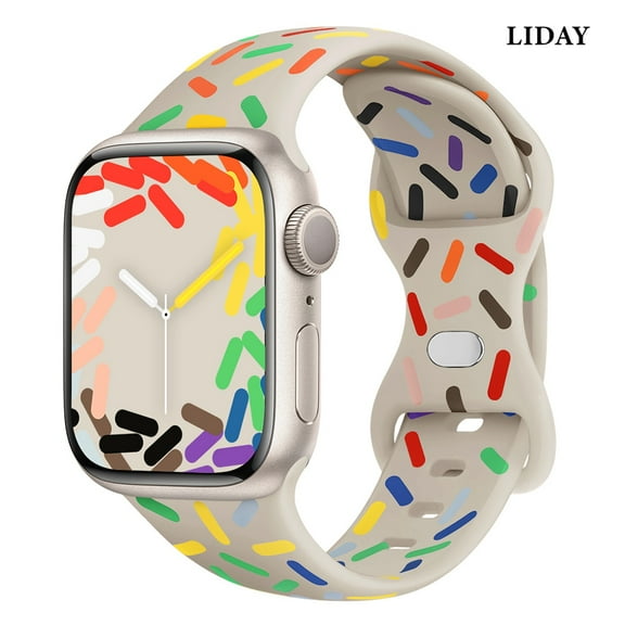 LIDAY Silicone Band Compatible with Apple Watch Bands 40mm 38mm 41mm 44mm 45mm 42mm 49mm Women Men,Soft Wristband Waterproof Replacement Sport Strap for iWatch Bands Series 9 8 7 6 5 4 3 2 1 SE Ultra