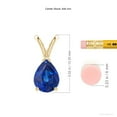 thumbnail image 4 of Angara Necklace - Natural Pear Shape 1.15 ct Blue Sapphire Pendant Necklace in 14K Yellow Gold for Women - Natural Blue Sapphire Necklace, 4 of 9