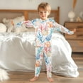 thumbnail image 6 of joogoo Watercolor Seashell Coral 2 Piece Long Sleeve Tee and Pants Cotton Pajama Set 5Y, 6 of 7
