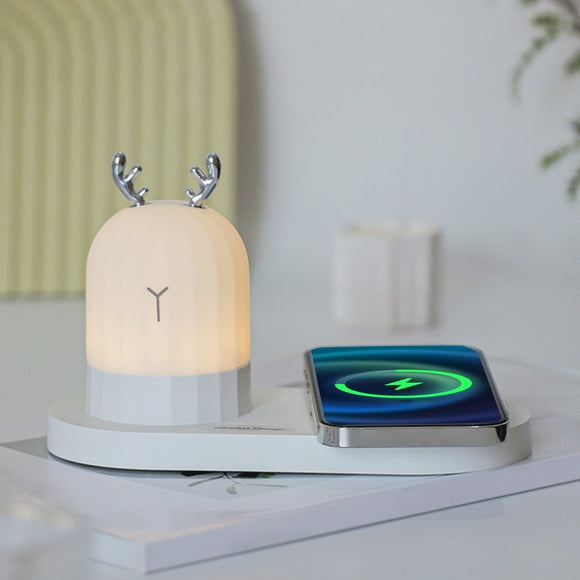 HOARBOEG Wireless Charger Sleeping Night Light Wireless Charging Stand For Mobile Phones Wireless Charging 15W Fast Charging Both Put And Clearance Sale
