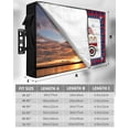 thumbnail image 2 of American Flag Truck with Wooden Stripes Outdoor TV Cover 70 to 75 Inch Waterproof, Blue Red Checker Buffalo 600D Oxford TV Covers with Zipper, Outside Flat TV Screen Protector 68"Wx42"Hx4.5"D, 2 of 7