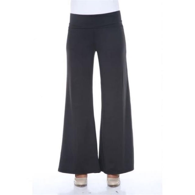 White Mark Pantalon Palazzo - Noir - Moyen