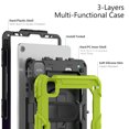 thumbnail image 6 of Case for iPad Air 5th Generation / iPad Air 4th Generation 10.9 inch with Screen Protector, 360 Degree Rotating Kickstand Hand Strap Shockproof Cover with Shoulder Strap, Lime, 6 of 7