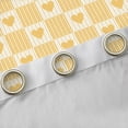 thumbnail image 4 of Homewish Love Heart Print Blackout Curtains Set of 2 (52x84 Each) For Adults Female Men,Geometric Plaid Stripes Window Curtains,Vintage Aesthetic Curtains and Drapes,Breathable Home Decor, 4 of 6