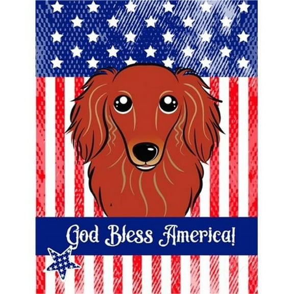 Carolines Treasures BB2144GF Longhair Red Dachshund Flag Garden