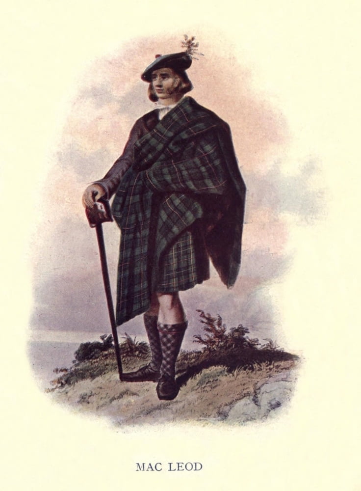 Highland Clans of Scotland 1923 MacLeod Poster Print by Robert R. McIan