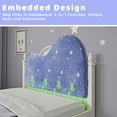 thumbnail image 4 of Upholstered Headboard Queen，Creative Curved Glow in The Dark Headboard，Foam Filled Fabric Head Board for Teens and Adults, Star, 4 of 7