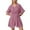 Pink, variant on Women's V-Neck Wide Leg Short Sleeve Jumpsuit - Casual Summer Romper for Daily/Home Comfort