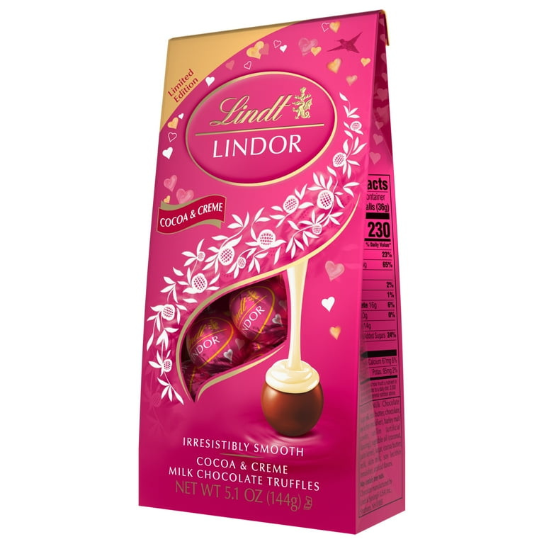 Lindt LINDOR Valentine's Day Cocoa and Creme Milk Chocolate Candy