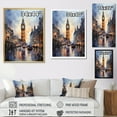 thumbnail image 4 of Designart "England City Skylineengland horizon V" Cityscapes Floater Framed Wall Art Living Room, 4 of 7