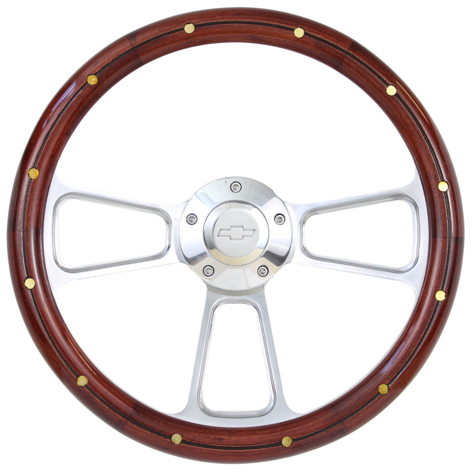 Wood Steering Wheel for 1964 1965 Chevy Chevelle, El Camino w/ididit