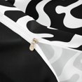 thumbnail image 4 of Homewish White Wavy Spiral Twin Duvet Cover,Abstract Modern Twin Bedding,Black Reversible,2pcs,1 Duvet Cover and 1 Pillowcase, 4 of 6
