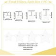 thumbnail image 2 of 8 Pcs Acrylic Sashiko Stencils 8 Sizes Star Stencils Star Quilting Template Embroidery Tool Drawing Star Stencils for Painting Hand Quilting and Embroidery for DIY, 2 of 6