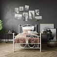thumbnail image 3 of DHP Bombay Metal Bed Frame - Vintage Design - Twin Size (White), 3 of 5