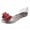 Red, variant on Penkiiy Women Summer Open Toe Jelly Slip On Shoes Big Floral Fish Mouth Beach Sandals