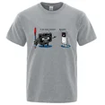 thumbnail image 2 of Camiseta holgada de verano con reproductor de música divertido para hombre, camiseta de algodón con cuello redondo, ropa de hip hop, camisetas de alta calidad para hombre, nuevas, 2 of 5