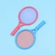 thumbnail image 5 of 2 juegos de raquetas de tenis para niños de tamaño pequeño, juego de raqueta de tenis de plástico para jardín de infantes con 4 pelotas de tenis para niños y niñas (rojo + azul), 5 of 5