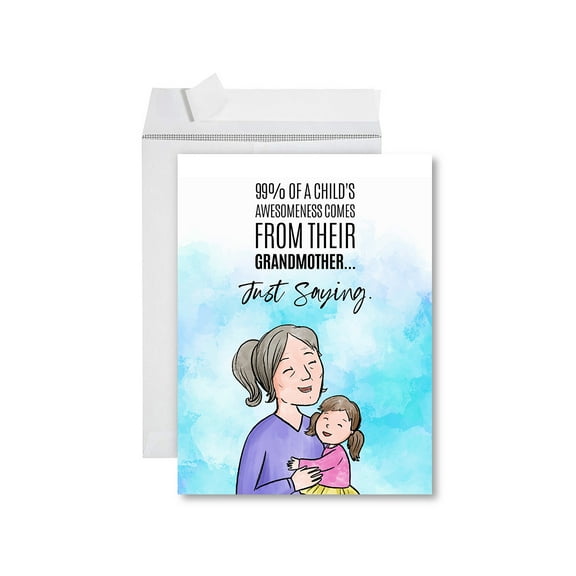 Koyal Wholesale Funny National Grandparents Day Jumbo Card, Awesomeness Comes From Their Grandmother Grandma, 1-Pack