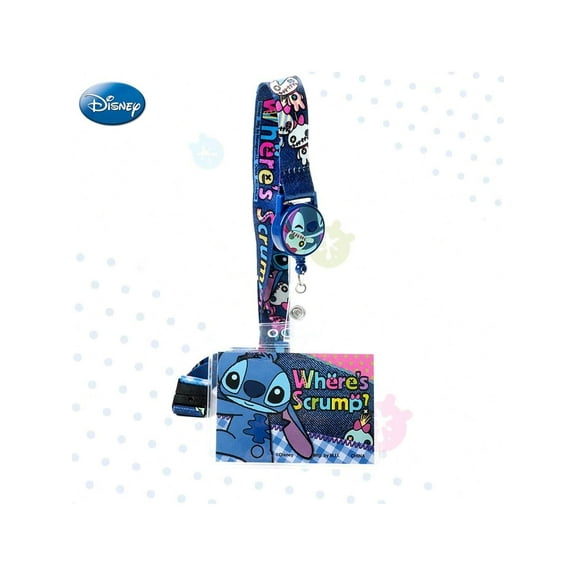 Stitch ID Holder Lanyard, Cute Cartoon Style, Card Protector, 1 Pack