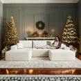 thumbnail image 3 of CKEASEAN 107" U-Shaped Modern Modular Sectional Sofa with Left Facing Chaise & Ottoman, Oversized Corduroy Boneless Couches with Deep Seat, Comfy Cloud Couch for Living Room,No Assembly Require, 3 of 11