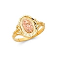 thumbnail image 1 of Solid 14k White and Yellow Gold Two Tone Our Lady of Guadalupe Virgin Mary Ring Size 12, 1 of 2