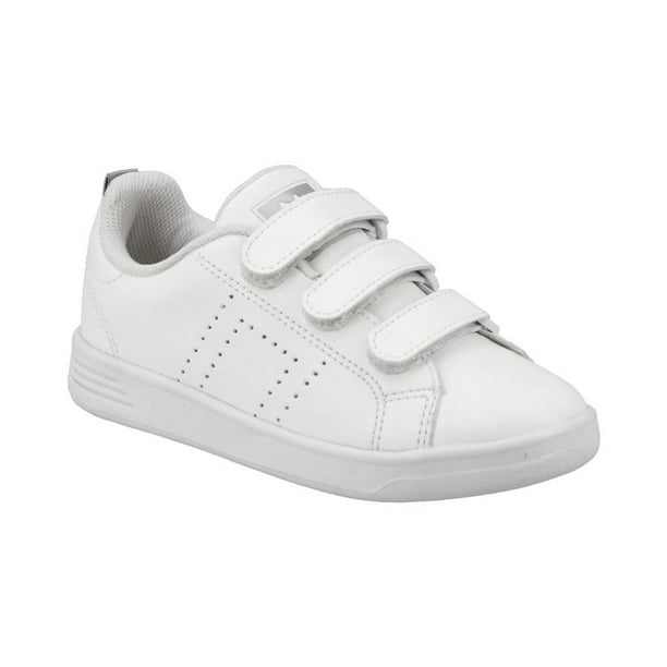 Tenis Escolares American Fire para Niño velcro Casuales Deportivos Cómodos blanco 18