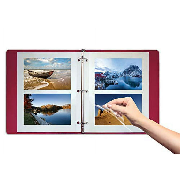 Photo Album Pages for 3 Ring Binder (50 Count) - Photo Album Self Adhesive  Pages - 3 Ring Photo Album Refill Pages - Photo Pages for 3 Ring Binder -  Photo Album Pages - Fits 8x10-8.5 x 11 Photos : Everything Else 