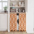 thumbnail image 6 of Orange White Geometric Kitchen Curtains 45 Inch Length, Modern Abstract Art Tiers Curtains for Bathroom Bedroom Cafe, Light Filtering Small Window Treatment Short Tiered Drapes 2 Panels 42"Wx45"L, 6 of 8