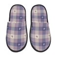 thumbnail image 1 of Fotbe Heart Check Plaid Pantuflas Peludas para Mujer con Estampado, Zapatillas de Peluche, Zapatos de Invierno para Casa, Uso Interior y Exterior-Medium, 1 of 8